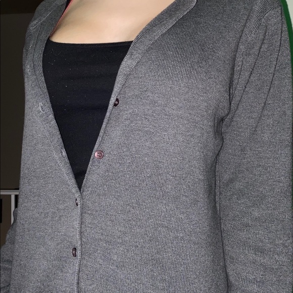 Grey T A I L O R cardigan sweater - Picture 2 of 4
